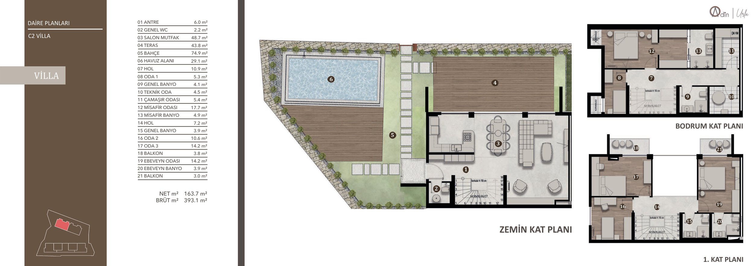 Urla Adin C2 villa planı